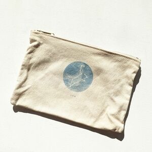 West Elm Market Vintage Zodiac Leo Cotton Canvas Pouch Bag